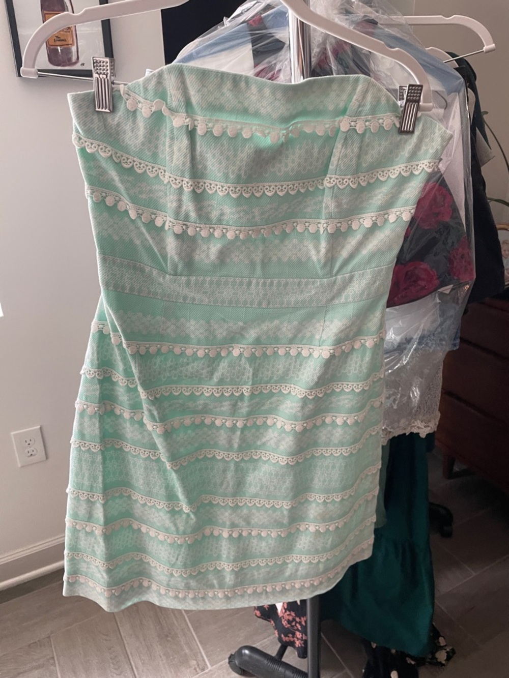 Vineyard Vines Mint Green Strapless Dress for Kentucky Derby